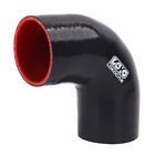 Silicone Hose Elbow Coupler Joiner Pipe 3 0  To 3 0  90   Degree Leg 102mm Black