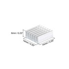 10pcs 14x14x6mm Heatsink Aluminum Radiator Heat Sink White