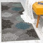  Alfombras Modern Floral 2x7 Non-skid  non-slip  Low Profile Pile Rubber 