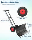 Professional-grade 40  Steel Snow Pusher W  Wheels  Adjustable Height   Angle  E