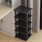 Tall Narrow Vertical Shoe Rack Organizer - 5 Tier Bamboo Storage For Small Space