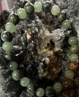 Green Aventurine Paired With Kambaba Jasper Beaded Bracelet With Wooden Bead   
