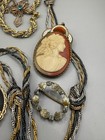 Antique Victorian Art Deco Wearable Jewelry Lot Estate Chain Pin Bracelet Charm