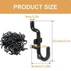 Zdwfdc 50pcs Pegboard Hooks Plastic Peg Board J Hooks For Hanging Black Pegboard
