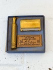 Vtg Ever-ready Safety Razor Set W  Blue Box   Enders Blades Gold Tone Handle