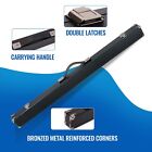 1x1 Hard Billiard Pool Cue Hard Box  1 2 Cue Case For 1 Butts 1 Shafts - Blk