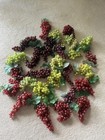 Vintage Faux Grapes Realistic Decorative Artificial Fruit Rubber Plastic Decor