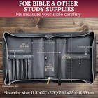  Bible Cover Case For Women     Black     Leather Bible Carrying Bag Large Size     