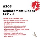 Swhacker  203 Blades   1 75    Cut   Stainless Steel  6-pack   Restore Sharpnes   
