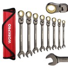 8-piece Metric Ratcheting Wrench Set - Chrome Nickel Plated  Durable Hand Tools