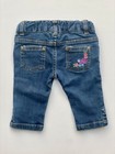 Hartstrings Girl Adjustable Jean Shorts Pant Flower Baby Catimini Blue 12m 1y