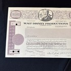 Vintage 1967 Walt Disney Productions Stock Certificate Purple Border  10494
