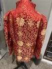 Laogudai 100  Silk Chinese Brocade Mandarin Jacket Red Gold Xl