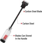 Long Handle 11  Razor Blade Scraper 3 Metal 3 Polastic Blades Tool Window Glass