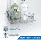 Wall Mounted Corner Shower Caddy Shower Basket In Polished Chrome