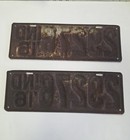 1916 Indiana License Plates Pair  Original Patina