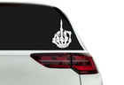  2  Skeleton Middle Finger Funny Vinyl Decal Sticker Skull Car Truck Window