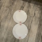 Antique Carl Tielsch C t Porcelain Plate Set Rose Germany Scalloped Edges 1800s