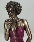 12  Jazz Band Collection Female Singer Home D  cor Statue Red   Bronze Color