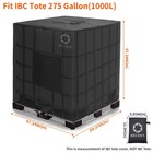 Ibc Tote Cover zipper 420d Heavy Duty Nano Materials Waterproof fit 275 Gallo   