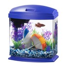 1 Gallon Led Mini Aquarium Kit With Smartclean Technology - Blue Fish Tank