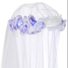 Disney Haunted Mansion Adult Veil W  Led Glowing Flower Wreath  White purple Nib
