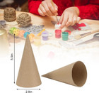 12 Pcs Paper Mache Cones Open Bottom  Pre-made Papier Mache Cardboard Cones Card