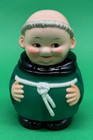 C 1955 Goebel Friar Tuck Green Robe Razor Blade Dispenser  4 5 