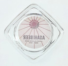 Vintage Clear Glass Advertising Ashtray   Mcm   Asahi Beer Japan