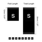 Pack Of 400 Clothing Sewing Size Label Embroidered Label Black For Clothes Diy