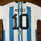 Lionel Messi Signed Argentina Jersey  10 Fifa World Cup 2022 Autograph Coa