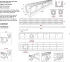 Channel Drain With Galvanized Steel Grates-39 4lx6 1wx5 5h In  Deep Profile Tren