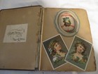 Loaded Antique Victorian Scrapbook Album Paper Ephemera Die Cuts  Dated 1884