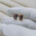 Natural Genuine 6 44ct Russian Alexandrite Earrings Posts 14k Yellow Gold Filed