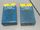 Vintage Schick Thin Krona  Double Edge Razor Blades Gold Tone Lot Of 2 Boxes
