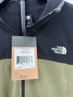 The North Face Olive Green Black Full-zip Fleece Woman   s Jacket Size S