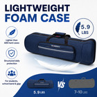 Crossrock Bb Tenor Trombone Foam Case-lightweight Structured Hard Foam Shell