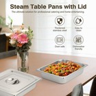 3 Pack Hotel Pans Half Size With Lid 2 5 Inch Deep Steam Table Pans For Restaur