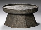 A Very Rare fine Korean Oiled Paper Coiled Woven Tea medicine Table-19th C 
