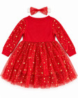 Baby Girl Christmas Dress Santa Baby Red Tulle Tutu Headband 12-18m 2-3y