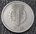 1948 Germany Ddr 5 Pfennig Coin