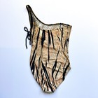 Euro Vintage Tiger Print Off-the-shoulder One Piece Swimsuit