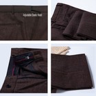 Mens Tweed Suit Pants Vintage Wool Herringbone Adjustable Waist Dress Trousers