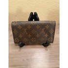 Louis Vuitton Monogram Sarah Wallet Long Flap Brown Canvas