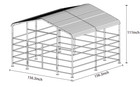 New 13  13 Ft Metal Livestock Shed Farm Animal Shelter Cowshed Free Shipping Usa