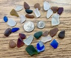 Genuine Tumbled Sea beach Glass   25 Piece Lot   Mixed Colors   Hawaii  4