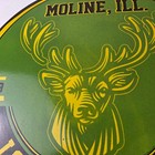 Vintage John Deere Porcelain Sign - Farm Tractor Gas Pump Motor Oil Sign