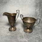 Sterling Silver  114 1 G - Antique Creamer   Sugar