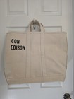Vintage 1970s Con Edison Dandux Tote Standup Heavy Canvas Utility Bag Sturdy