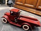 Vintage Arcade Cast Iron  red Baby  International Harvester Dump Truck